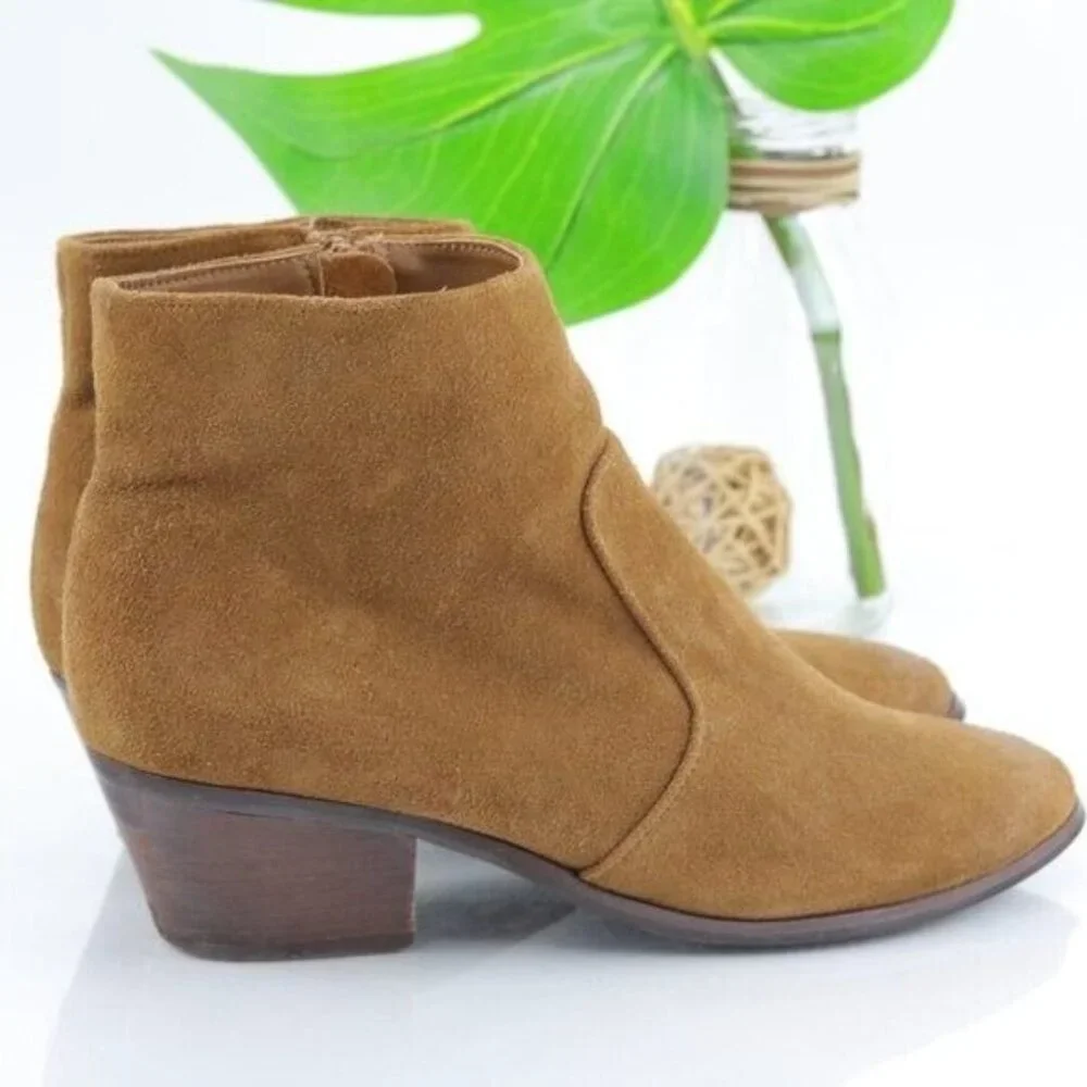Steve Madden Women's Creek Boot Size 8.5 Bootie Tan Suede Western Low Block Heel - Picture 8 of 12